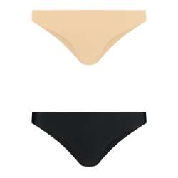 BYE BRA PACK 2 BRASILENAS NEGRAS Y BEIGE L