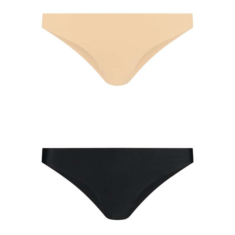 BYE BRA PACK 2 BRASILENAS NEGRAS Y BEIGE L