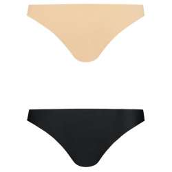 BYE BRA PACK 2 BRASILENAS NEGRAS Y BEIGE L