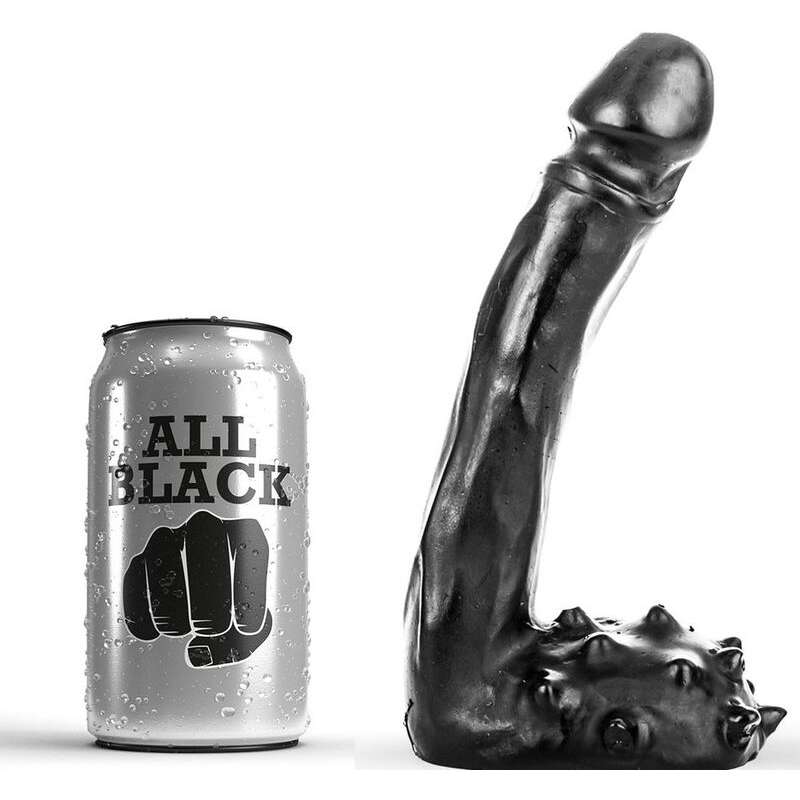 ALL BLACK DILDO REALISTICO 19CM