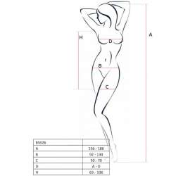 PASSION WOMAN BS026 BODYSTOCKING ESTILO VESTIDO BLANCO TALLA UNICA