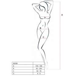 PASSION WOMAN BS038 BODYSTOCKING NEGRO TALLA UNICA