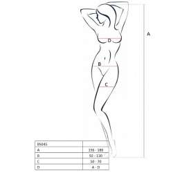 PASSION WOMAN BS045 BODYSTOCKING BLANCO TALLA UNICA