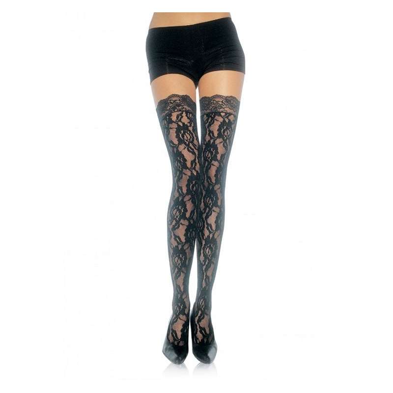 LEG AVENUE MEDIAS DE ENCAJE FLORAL