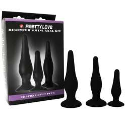 PRETTY BOTTOM KIT INICIACION ANAL PLUGS SILICONA