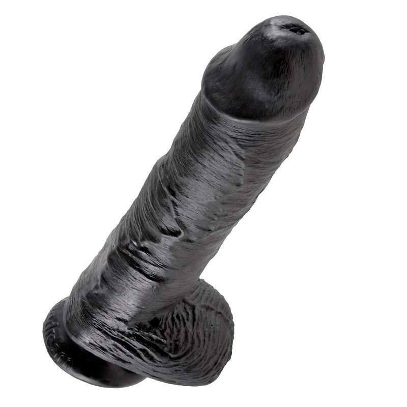 KING COCK 10 PENE REALISTICO NEGRO 265 CM