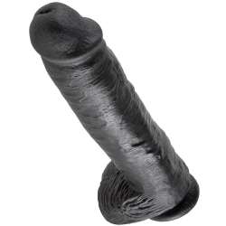 KING COCK 11 PENE REALISTICO NEGRO 28 CM