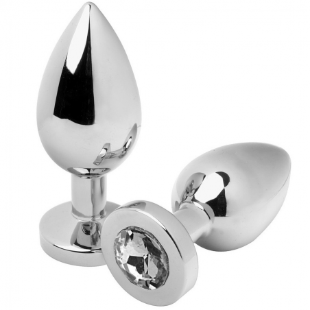 METALHARD ANAL PLUG DIAMOND TRANSPARENTE SMALL 571CM