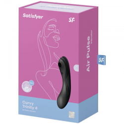 SATISFYER CURVY TRINITY 4 ESTIMULADOR Y VIBRADOR NEGRO