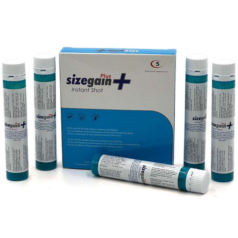 SIZEGAIN PLUS INSTANT SHOT VIGORIZANTE MASCULINO 5 UNIDADES