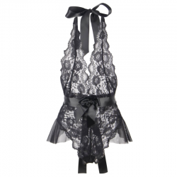 QUEEN LINGERIE TEDDY ESCOTADO DE ENCAJES L XL