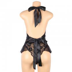 QUEEN LINGERIE TEDDY ESCOTADO DE ENCAJES L XL