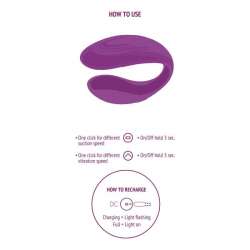 XOCOON BOUND LOVE VIBRADOR PARA PAREJAS MORADO