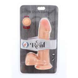 GET REAL DUAL DENSITY DILDO 18 CM CON TESTICULOS NATURAL