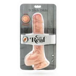 GET REAL DUAL DENSITY DILDO 255 CM CON TESTICULOS NATURAL