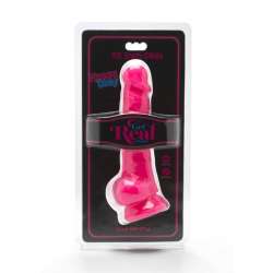 GET REAL HAPPY DICKS 19 CM CON TESTICULOS ROSA