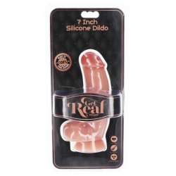 GET REAL DILDO SILICONA 18 CM CON TESTICULOS NATURAL