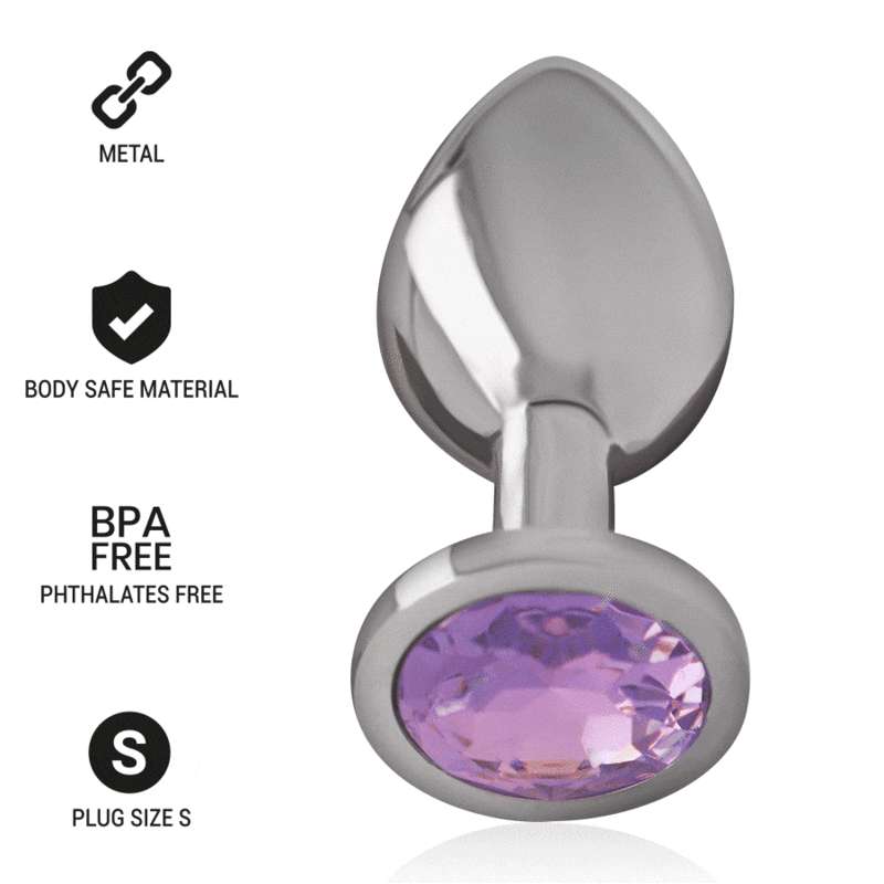 INTENSE PLUG ANAL METAL CON CRISTAL VIOLETA TALLA S