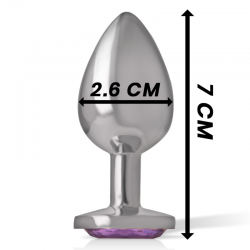 INTENSE PLUG ANAL METAL CON CRISTAL VIOLETA TALLA S