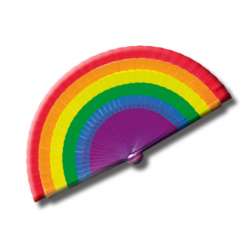 PRIDE ABANICO MADERA BANDERA LGBT