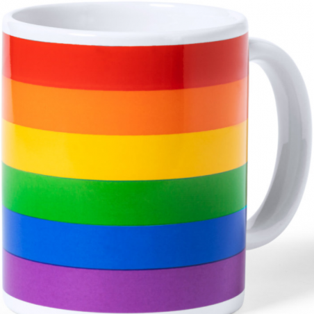 PRIDE TAZA CON LA BANDERA LGBT EN CAJA INDIVIDUAL KRAFT es pt en fr it 