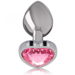 INTENSE PLUG ANAL METAL ALUMINIO CORAZoN ROSA TALLA S