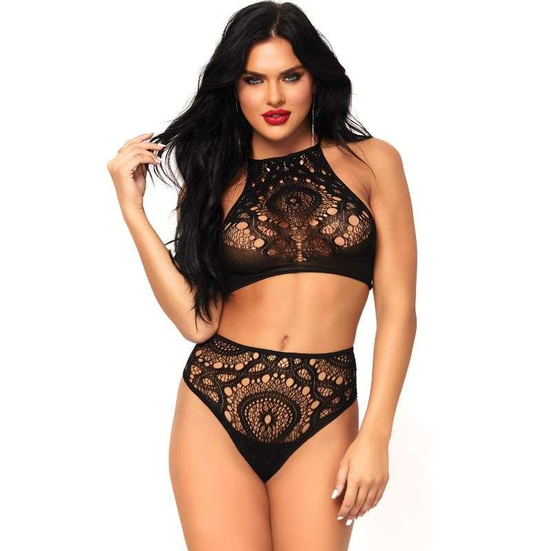 LEG AVENUE SET 2 PIEZAS TOP Y PANTIES S M