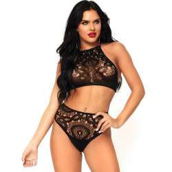 LEG AVENUE SET 2 PIEZAS TOP Y PANTIES S M