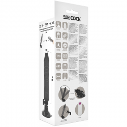 BASECOCK VIBRADOR REALISTICO CONTROL REMOTO NEGRO 20 CM