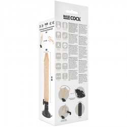 BASECOCK VIBRADOR REALISTICO CONTROL REMOTO NATURAL 20 CM