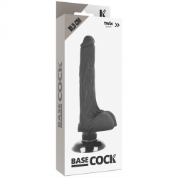 BASECOCK VIBRADOR REALISTICO 2 1 NEGRO 185 CM