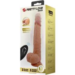 PRETTY LOVE JONATHAN DILDO SILICONA 3 VIBRACIONES 3 MEDIDAS INSERCIoN CONTROL REMOTO 21 CM