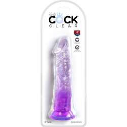 KING COCK CLEAR PENE REALISTICO 197 CM MORADO