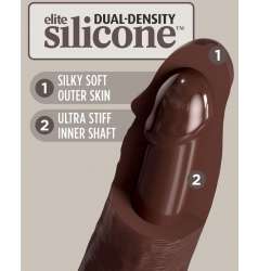 KING COCK ELITE DILDO REALISTICO SILICONA 178 CM MARRON