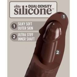 KING COCK ELITE DILDO REALISTICO SILICONA 28 CM MARRON