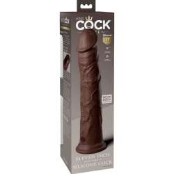 KING COCK ELITE DILDO REALISTICO SILICONA 28 CM MARRON