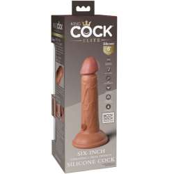 KING COCK ELITE DILDO REALISTICO VIBRADOR SILICONA 152 CM CARAMELO