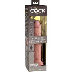 KING COCK ELITE DILDO REALISTICO VIBRADOR SILICONA CONTROL REMOTO 23 CM