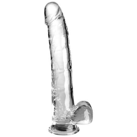 KING COCK CLEAR DILDO CON TESTICULOS 248 CM TRANSPARENTE