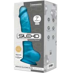 SILEXD MODELO 1 PENE REALISTICO SILICONA PREMIUM SILEXPAN AZUL 175 CM