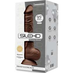 SILEXD MODELO 1 PENE REALISTICO SILICONA PREMIUM SILEXPAN MARRON 24 CM