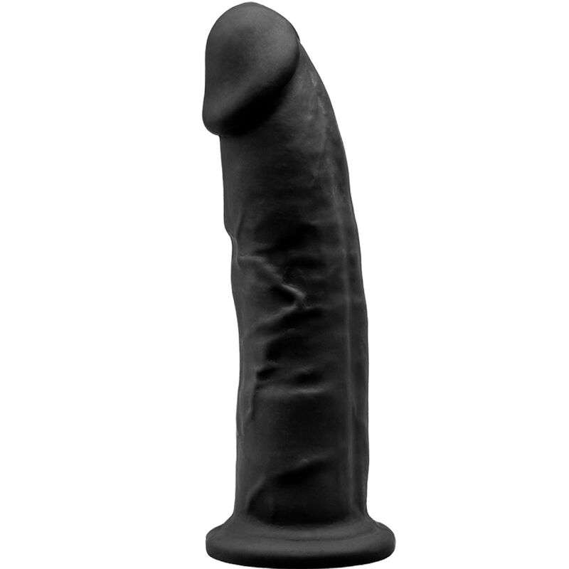 SILEXD MODELO 2 PENE REALISTICO SILICONA PREMIUM SILEXPAN NEGRO 23 CM