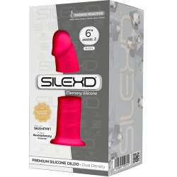 SILEXD MODELO 2 PENE REALISTICO SILICONA PREMIUM SILEXPAN FUCSIA 15 CM