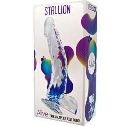 ALIVE STALLION PENE REALISTICO TRANSPARENTE 22 CM