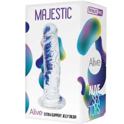 ALIVE MAJESTIC PENE REALISTICO TRANSPARENTE 147 CM