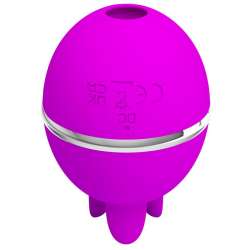 PRETTY LOVE VIBRADOR DE SILICONA REDONDO GEMINI BALL MORADO