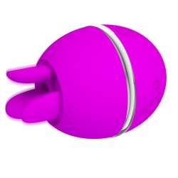 PRETTY LOVE VIBRADOR DE SILICONA REDONDO GEMINI BALL MORADO