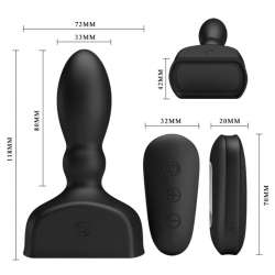 MR PLAY PLUG ANAL HINCHABLE NEGRO CONTROL REMOTO