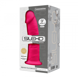 SILEXD MODELO 2 PENE REALISTICO SILICONA PREMIUM SILEXPAN FUCSIA 23 CM