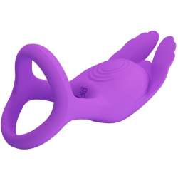 PRETTY LOVE ANILLO VIBRADOR SILAS 7 VIBRACIONES SILICONA LILA